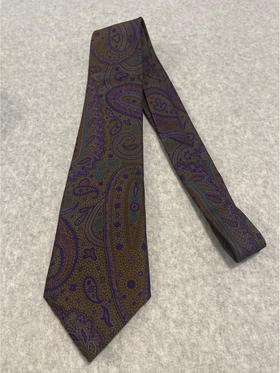 Other - Vintage Giacomo Italia Gray Paisley Italian Silk Tie 56”